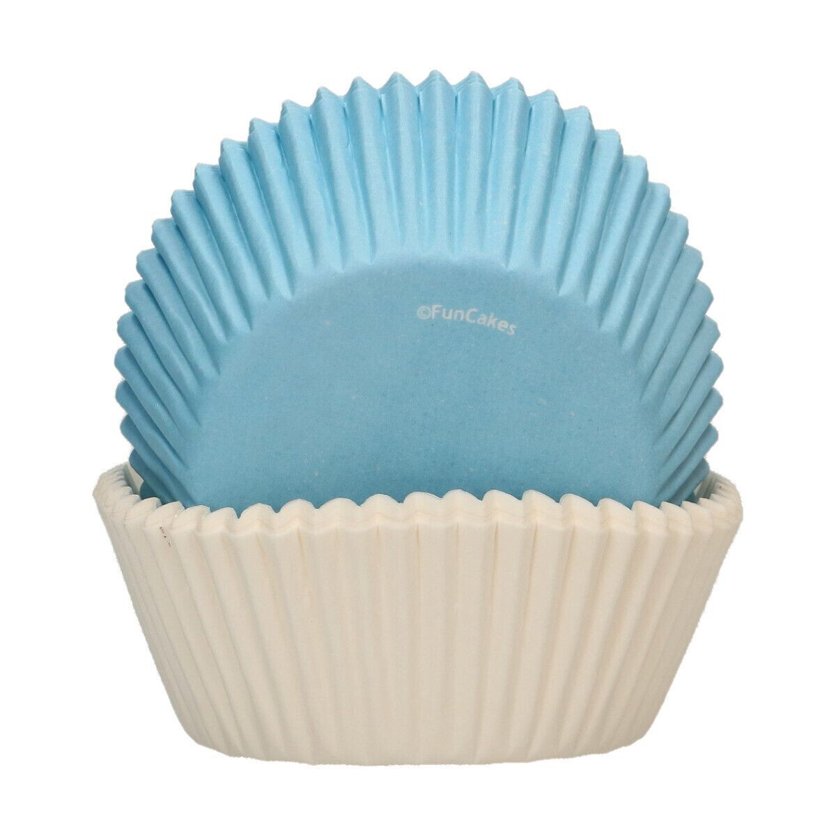 FunCakes Cupcake Cases -BLUE &amp; WHITE -Θήκες Ψησίματος σε Λευκό και Γαλάζιο -48 τεμ