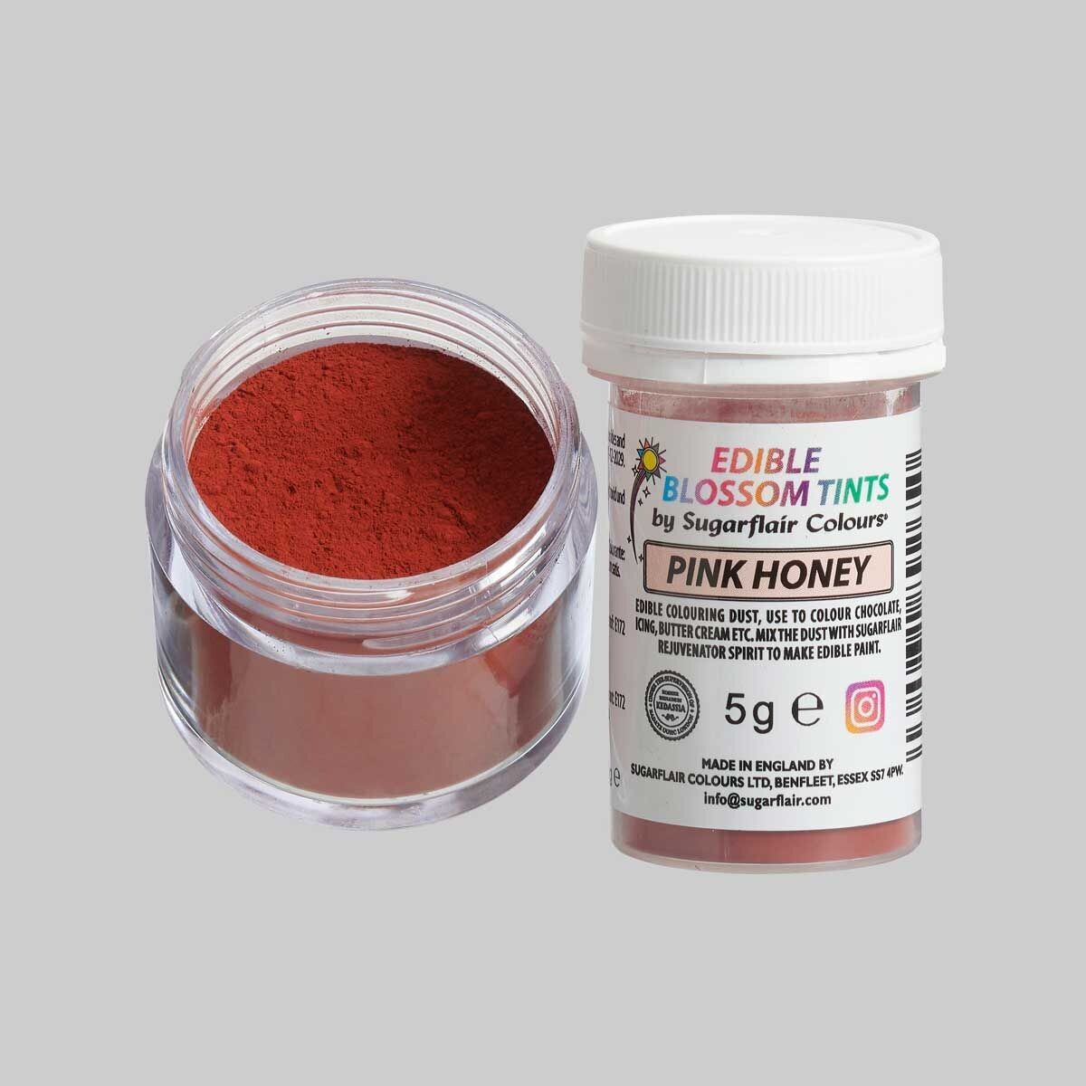 Sugarflair Edible Matt Dust PINK HONEY - Βρώσιμη Σκόνη Ματ Κόκκινο 5γρ
