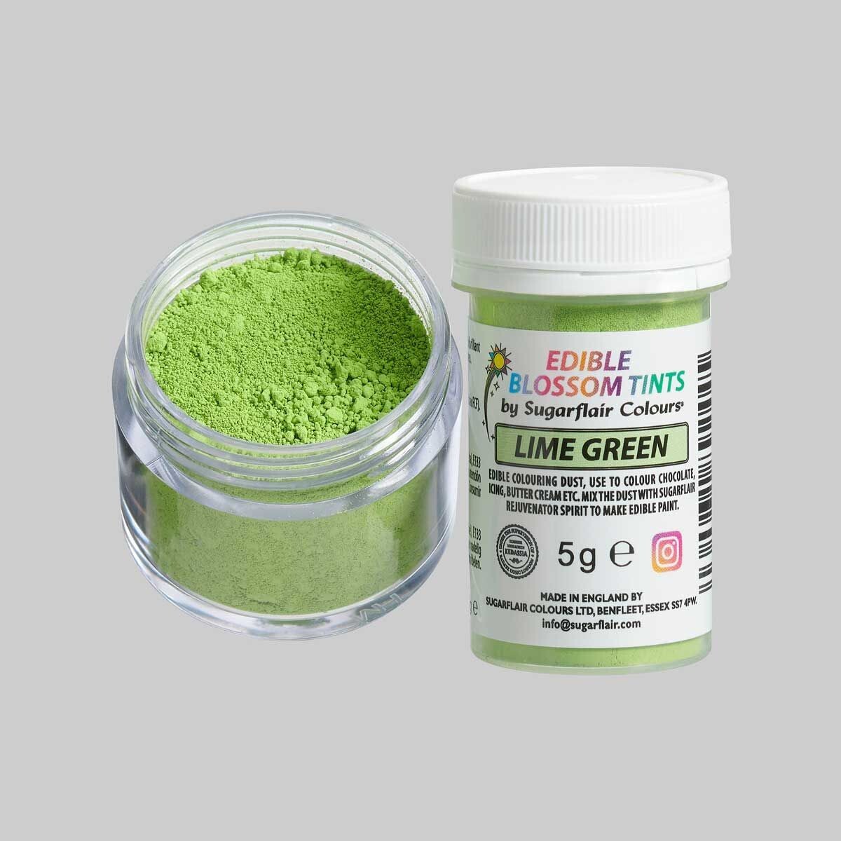 Sugarflair Edible Matt Dust LIME - Βρώσιμη Σκόνη Ματ Πράσινο Λαχανί / Λάιμ 5γρ