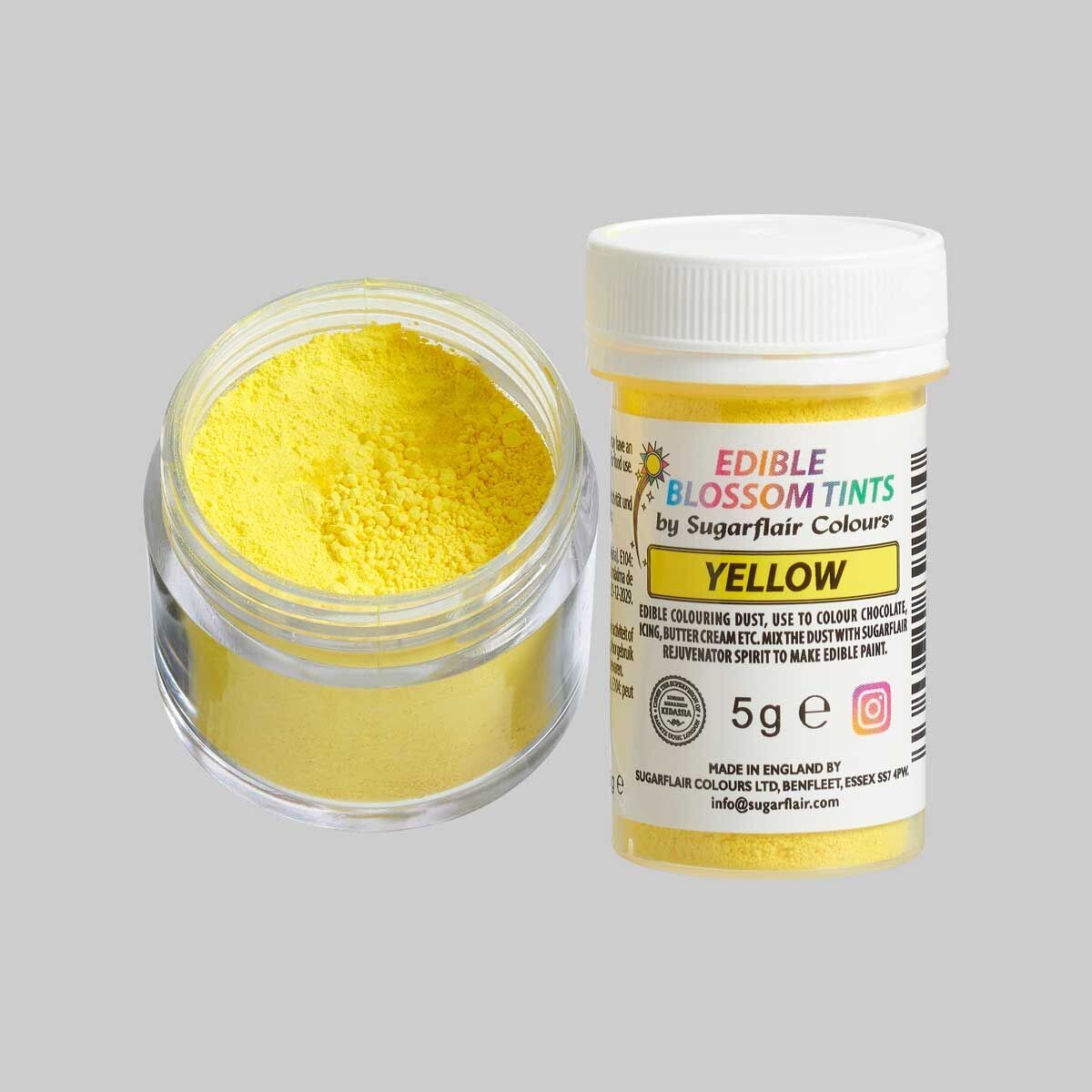 Sugarflair Edible Matt Dust YELLOW - Βρώσιμη Σκόνη Ματ Κίτρινο 5γρ