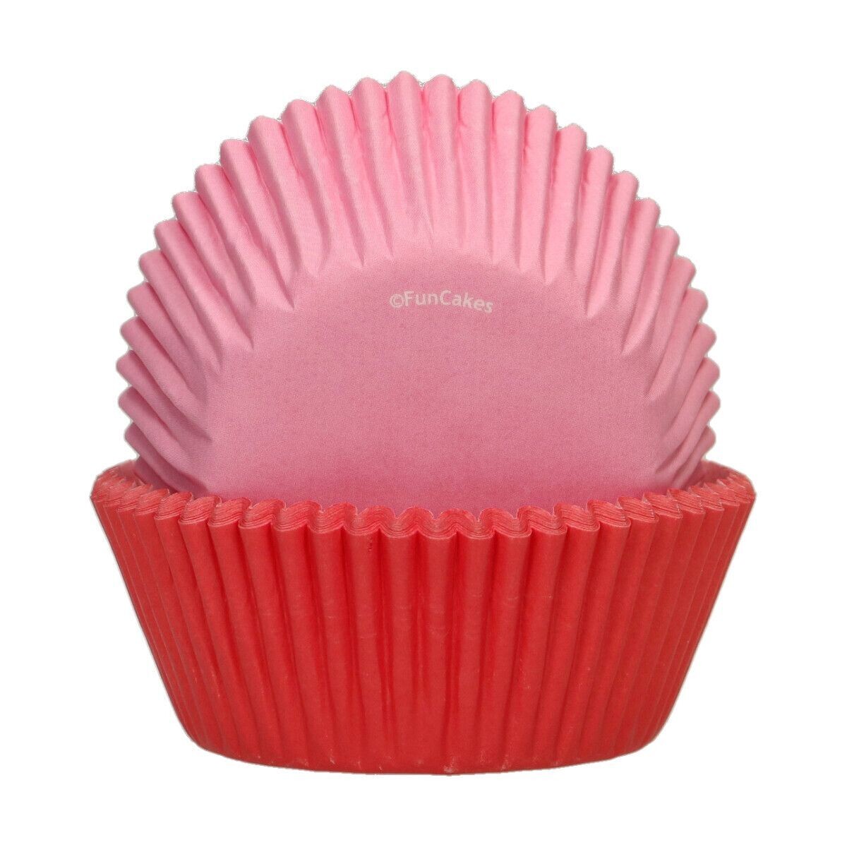 FunCakes Cupcake Cases -PINK &amp; RED -Θήκες Ψησίματος σε Κόκκινο και Ροζ  -48 τεμ