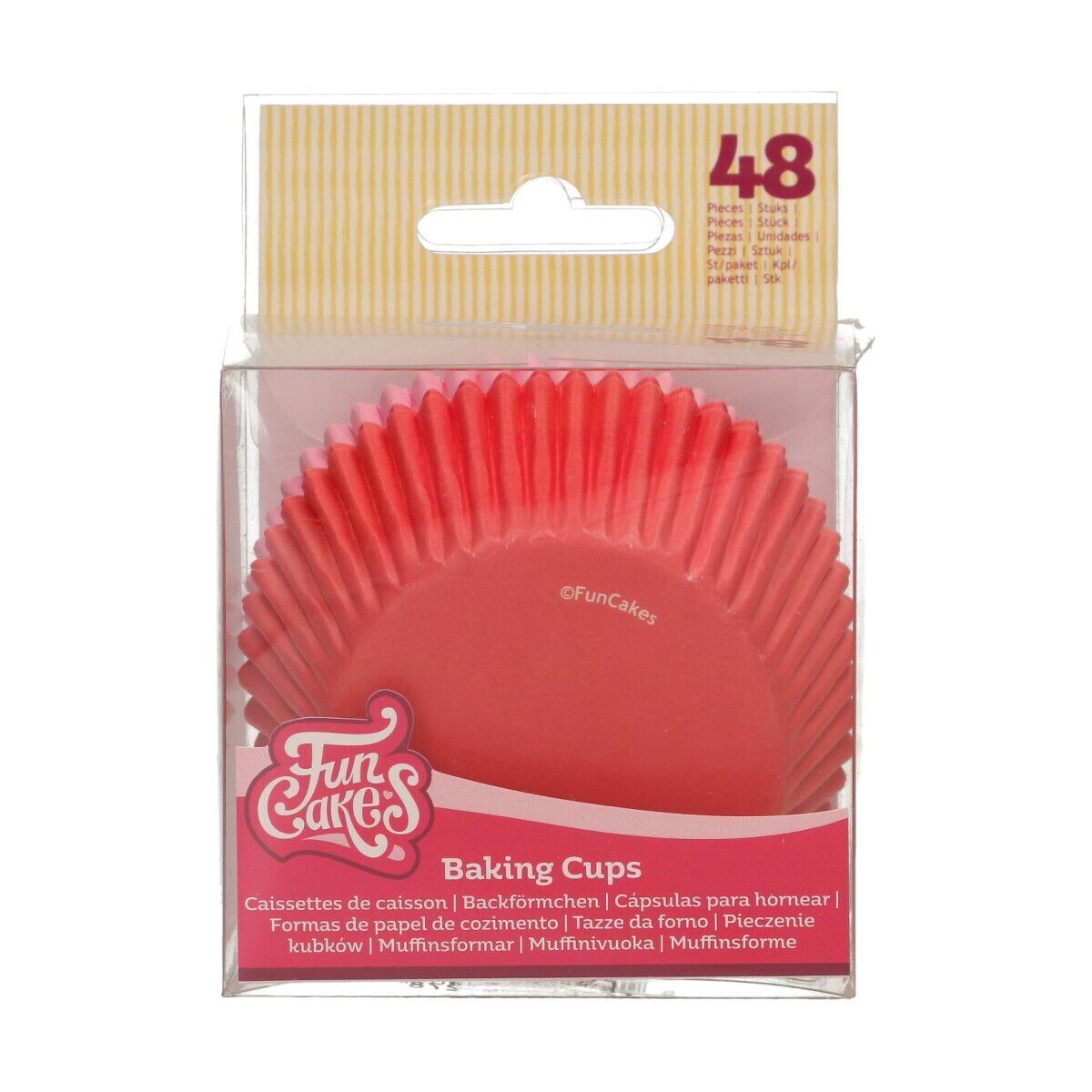 FunCakes Cupcake Cases -PINK &amp; RED -Θήκες Ψησίματος σε Κόκκινο και Ροζ  -48 τεμ