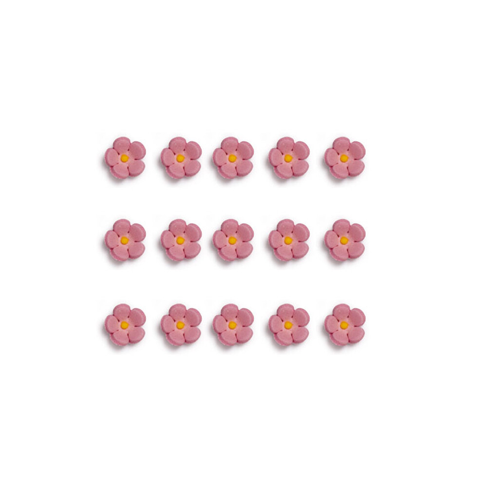 DECORA Sugar Decorations -SMALL BLOSSOMS - PINK - Βρώσιμα διακοσμητικά ζαχαρωτά Λουλούδια/Άνθη Ροζ 30 τμχ