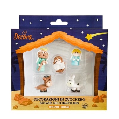 SALE!!! DECORA Sugar Decorations NATIVITY - Βρώσιμα Χριστουγεννιάτικα Διακοσμητικά Ζαχαρωτά με θέμα τη Γέννηση του Χριστού 5 τεμ-ΑΝΑΛΩΣΗ ΚΑΤΑ ΠΡΟΤΙΜΗΣΗ 8/25