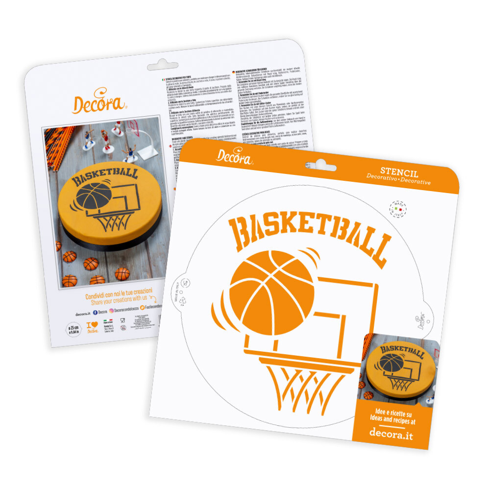 DECORA Stencil -BASKETBALL  HOOP - Στένσιλ καλάθι του Μπάσκετ
