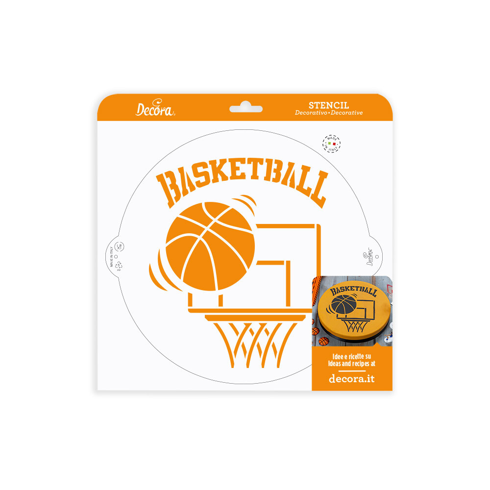 DECORA Stencil -BASKETBALL  HOOP - Στένσιλ καλάθι του Μπάσκετ