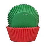 FunCakes Cupcake Cases -GREEN &amp; RED -Θήκες Ψησίματος σε Κόκκινο και Πράσινο -48 τεμ