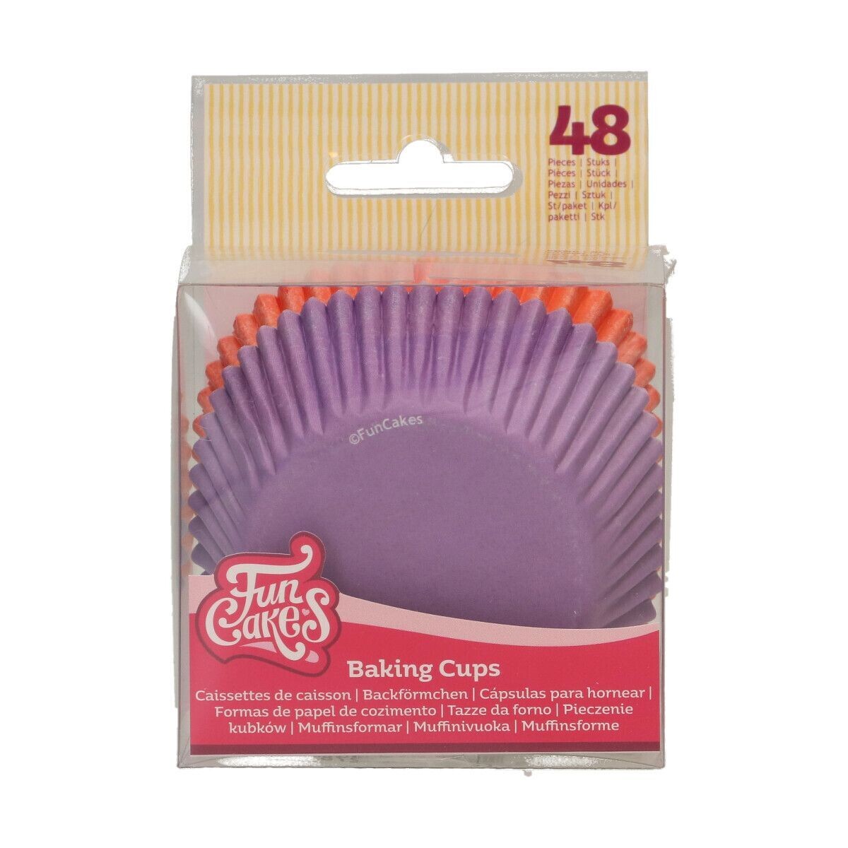 FunCakes Cupcake Cases -ORANGE &amp; PURPLE -Θήκες Ψησίματος σε Πορτοκαλί και Μωβ -48 τεμ