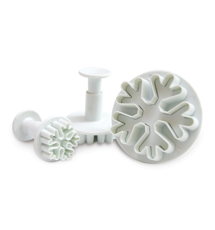 Scrapcooking SNOWFLAKE Plunger Cutters -Σετ 3 τεμ κουπ πατ με Εκβολέα Χιονονιφάδα