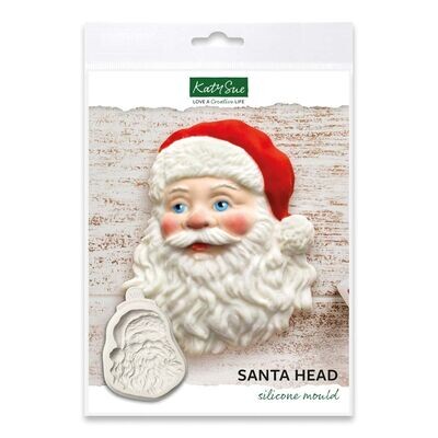 Katy Sue Silicone Mould -SANTA  HEAD - Καλούπι Σιλικόνης Κεφάλι Άγιου Βασίλη