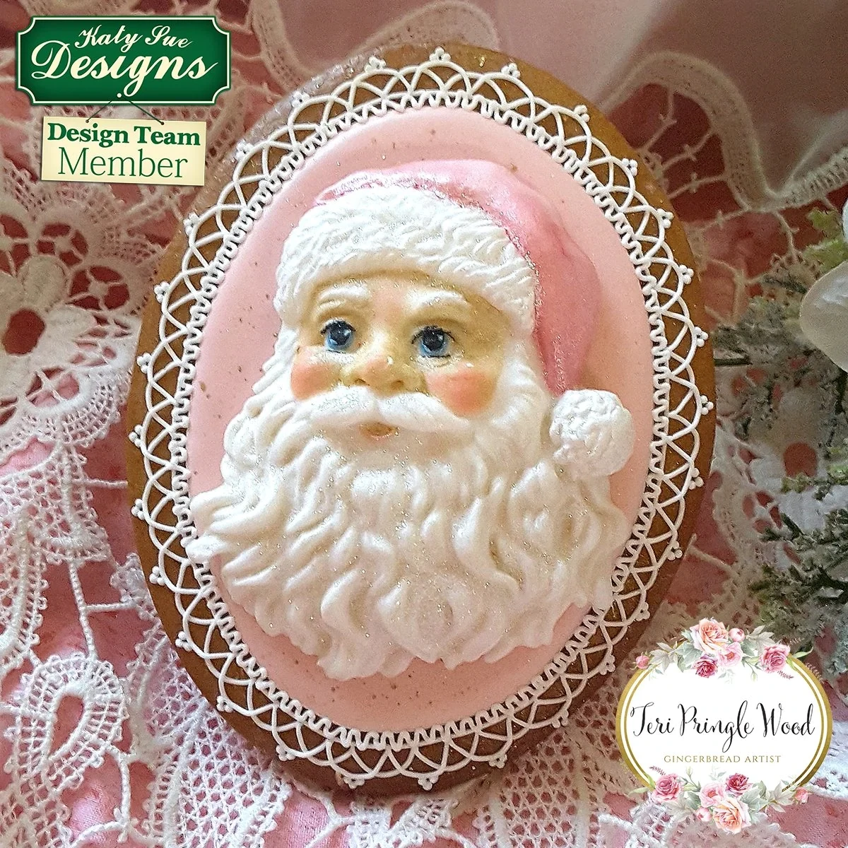 Katy Sue Silicone Mould -SANTA  HEAD - Καλούπι Σιλικόνης Κεφάλι Άγιου Βασίλη