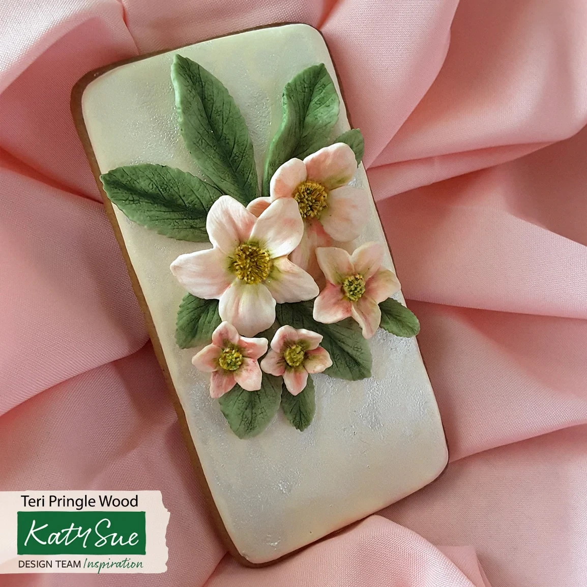 Katy Sue Silicone Mould -HELLEBORE CHRISTMAS ROSE -Καλούπι Σιλικόνης Χριστουγεννιάτικο Τριαντάφυλλο