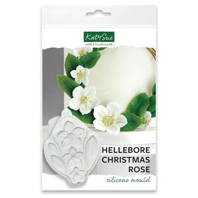 Katy Sue Silicone Mould -HELLEBORE CHRISTMAS ROSE -Καλούπι Σιλικόνης Χριστουγεννιάτικο Τριαντάφυλλο