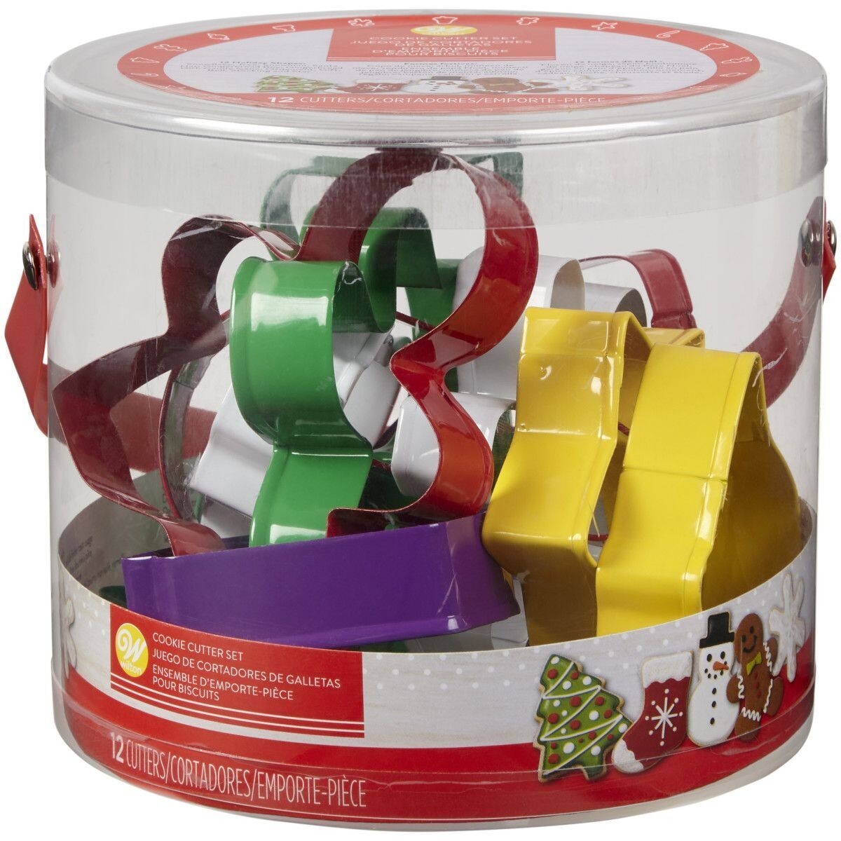 Wilton Tub of Christmas Cookie Cutters -Σετ 12 τεμ μεταλλικά κουπ πατ με χριστουγεννιάτικο θέμα