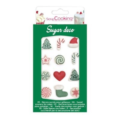 ScrapCooking Sugar Decorations -CHRISTMAS 12Τμχ - Βρώσιμα Χριστουγεννιάτικα Διακοσμητικά Ζαχαρωτά
