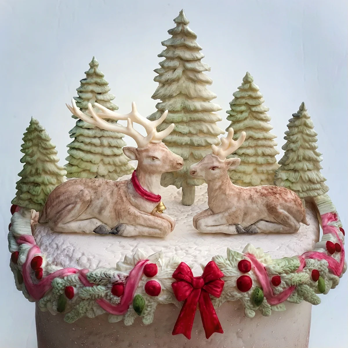 Katy Sue Silicone Mould -SITTING  REINDEER -Καλούπι Σιλικόνης Καθιστοί Τάρανδοι