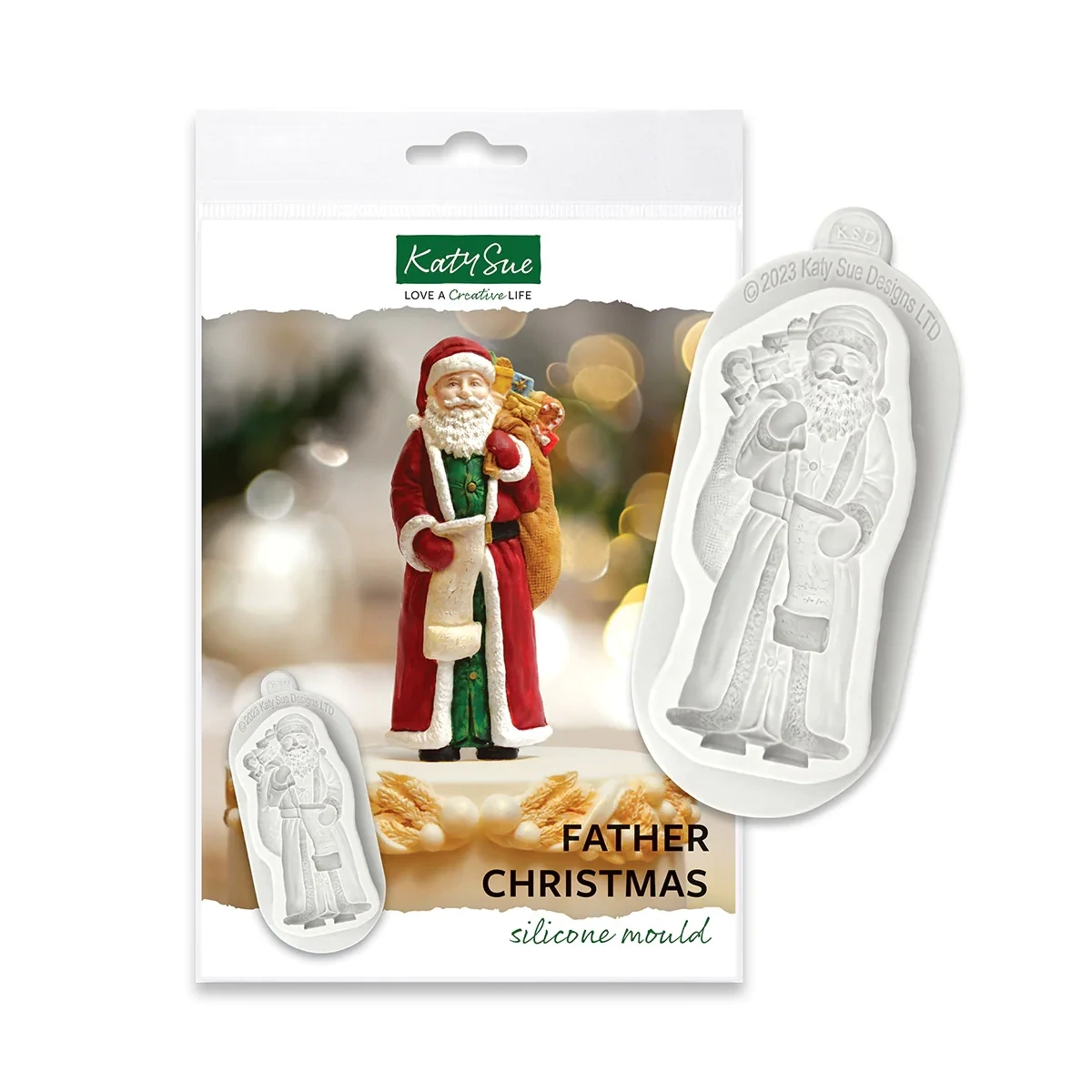 Katy Sue Silicone Mould -FATHER CHRISTMAS - Καλούπι Σιλικόνης Άγιος Βασίλης