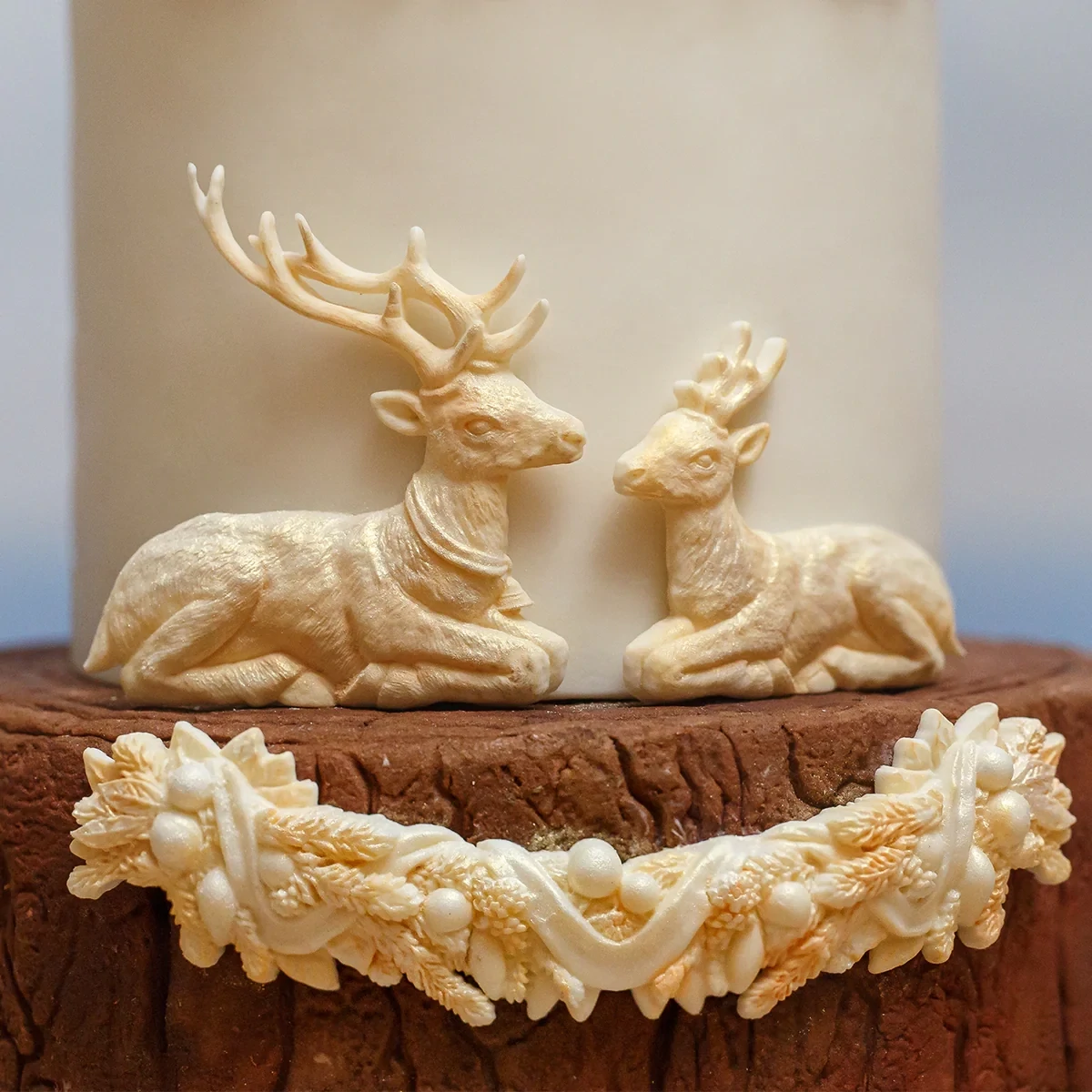Katy Sue Silicone Mould -SITTING  REINDEER -Καλούπι Σιλικόνης Καθιστοί Τάρανδοι