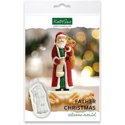 Katy Sue Silicone Mould -FATHER CHRISTMAS - Καλούπι Σιλικόνης Άγιος Βασίλης