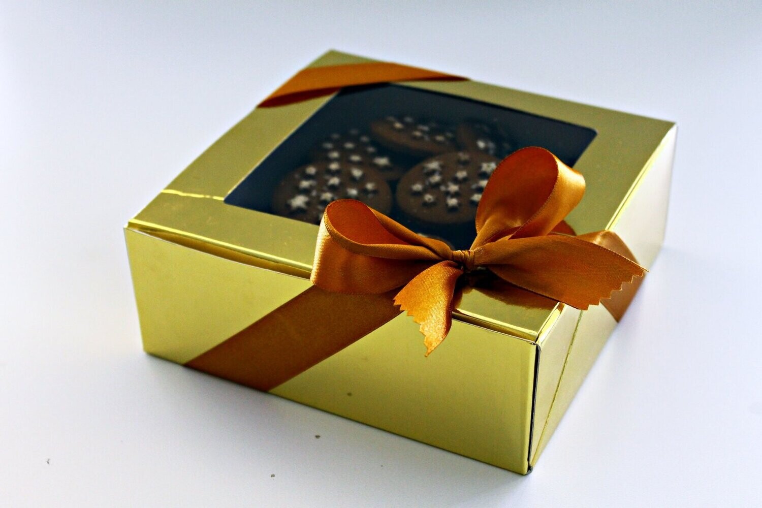 Box for Sweets GOLD - 16*16*6εκ - Κουτί για Γλυκά Χρυσό