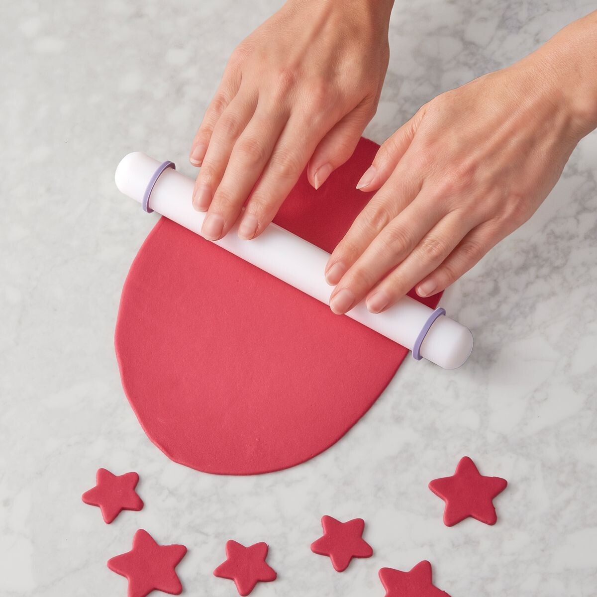 Wilton Rolling Pin -SMALL 22cm  -Πλάστης Αντικολλητικός με Δαχτυλίδια Οδηγών Μικρός 22εκ