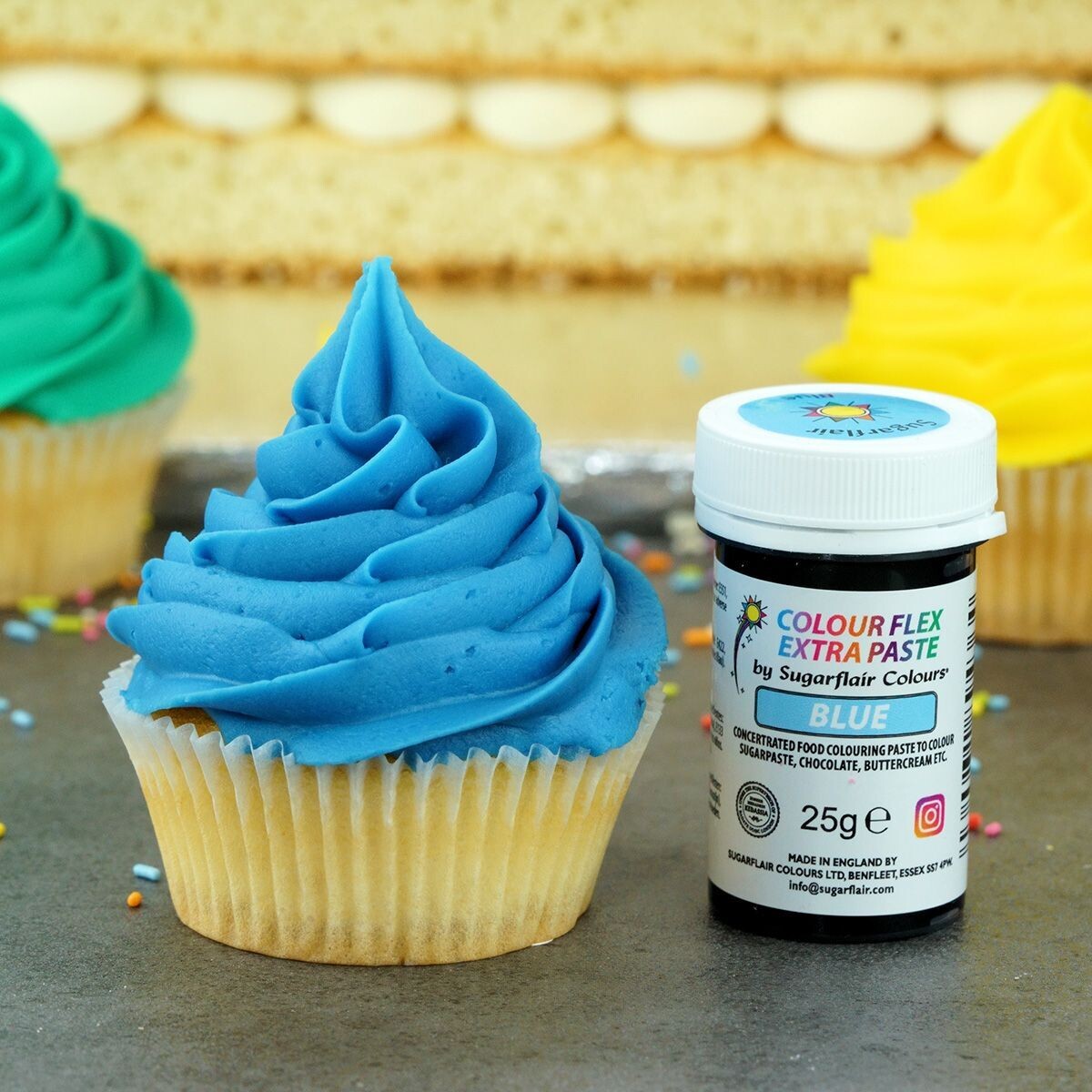 Sugarflair Paste COLOUR FLEX -BLUE -Χρώμα σε Πάστα Μπλε 25γρ