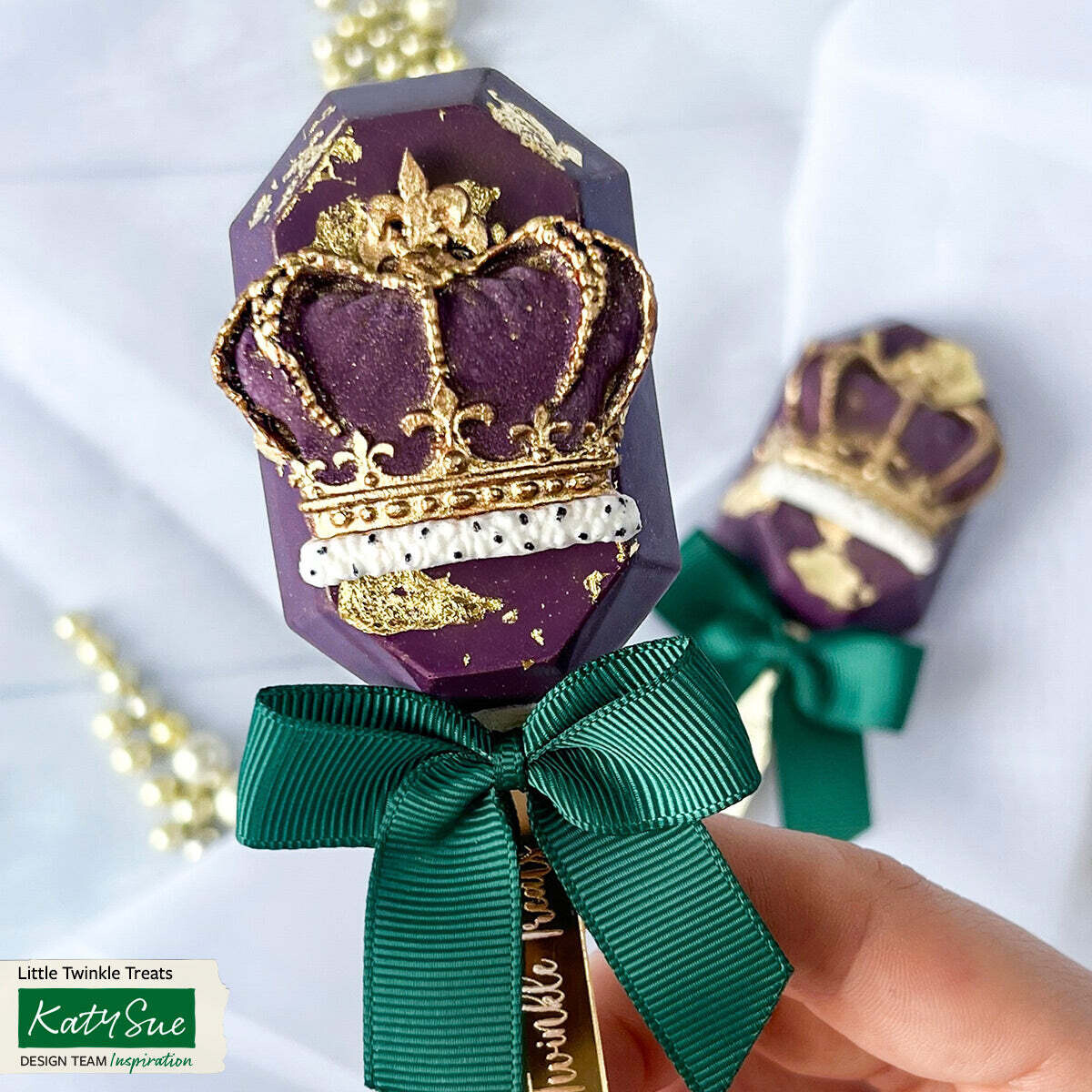 Katy Sue Silicone Mould -CROWNS -2 DESIGNS -Καλούπι Σιλικόνης  Στέμμα / κορώνα με 2 Σχέδια