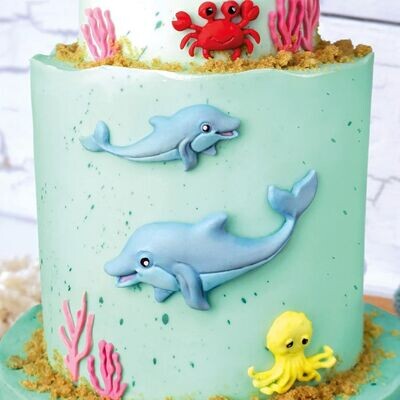 Katy Sue Silicone Mould -DOLPHINS - Καλούπι Σιλικόνης Δελφίνια