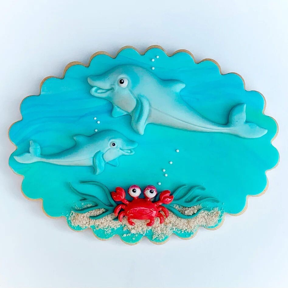 Katy Sue Silicone Mould -DOLPHINS - Καλούπι Σιλικόνης Δελφίνια
