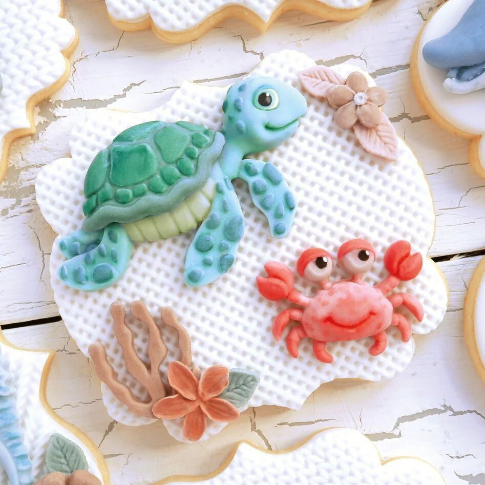 Katy Sue Silicone Mould -TURTLE &amp; CRAB - Καλούπι Σιλικόνης Χελώνα και Καβούρι