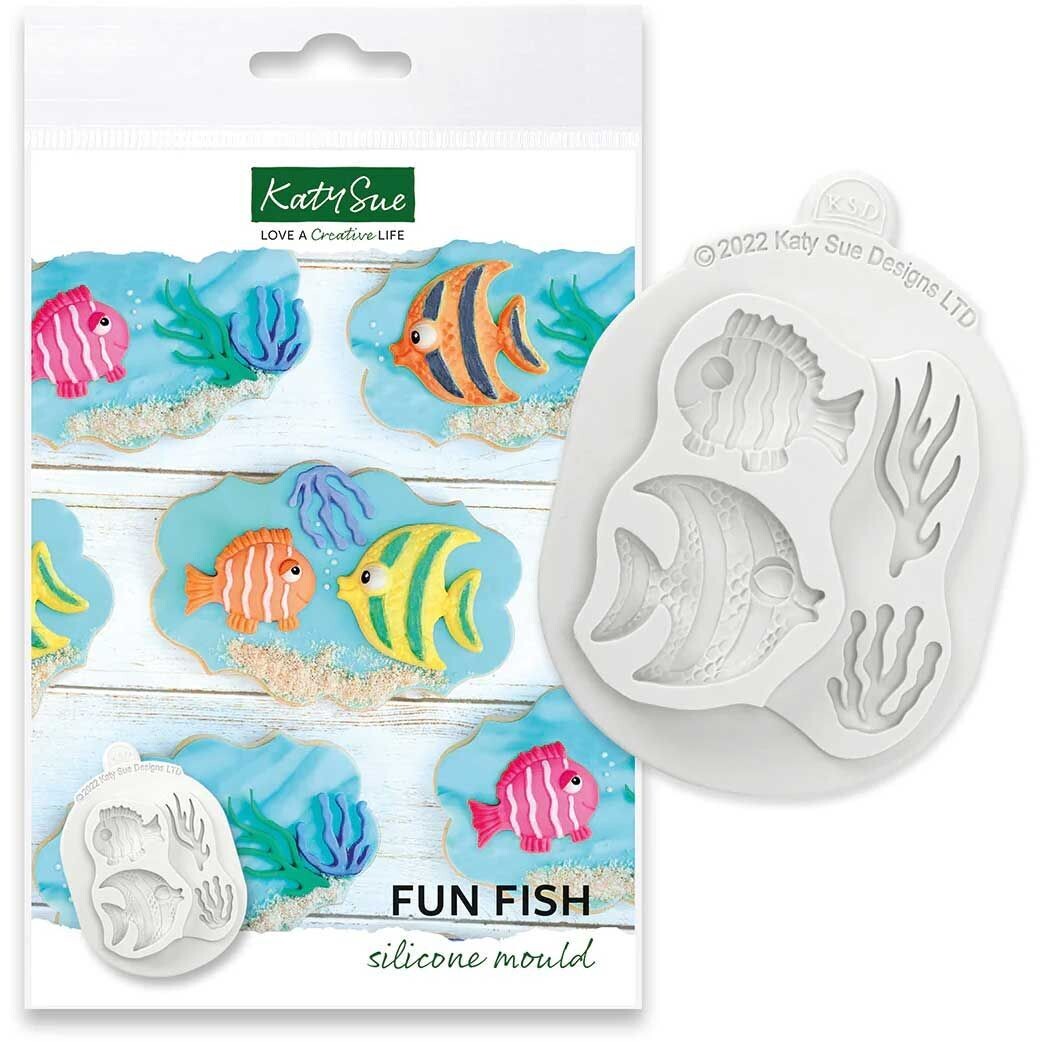 Katy Sue Silicone Mould -FUN FISH -Καλούπι Σιλικόνης Ψάρια