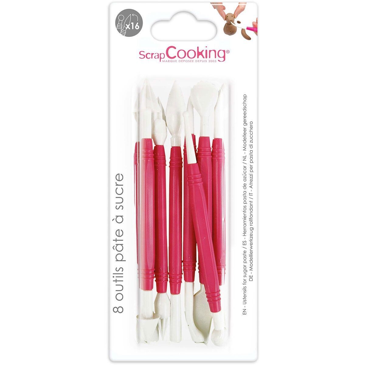 Scrapcooking Fondant Modelling Tools 8 τμχ - Σετ πλαστικά εργαλεία Μοντελισμού