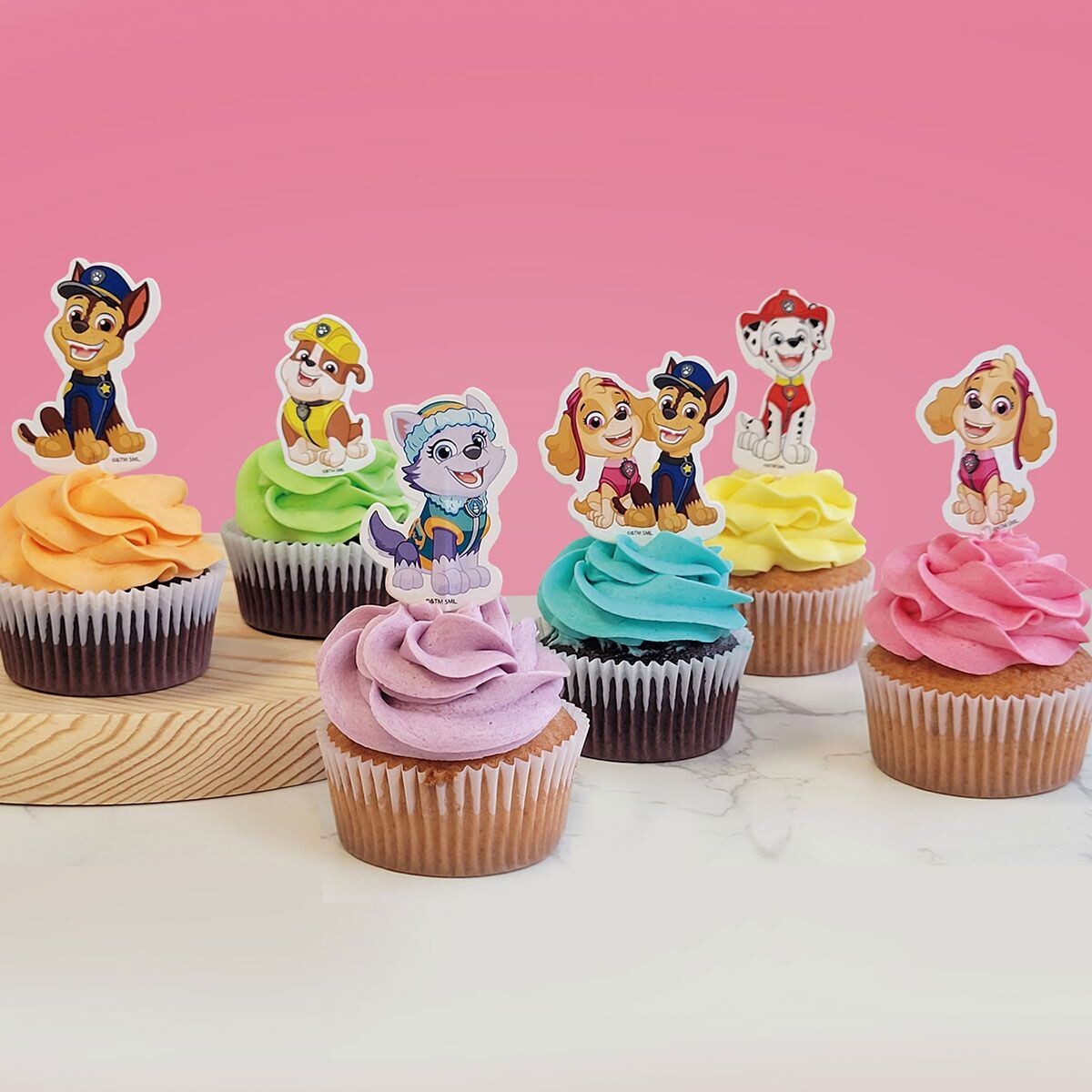 DEKORA Cake Toppers PAW  PATROL 30τμχ - Σετ χάρτινα τόπερ Paw Patrol