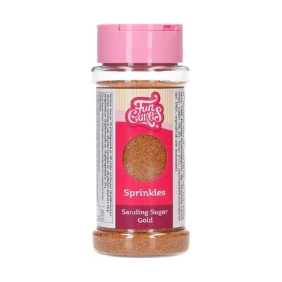 FunCakes Sanding Sugar 80g -GOLD - Λεπτή χρωματιστή Ζάχαρη - Χρυσή
