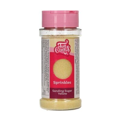 FunCakes Sanding Sugar 80g -YELLOW - Λεπτή χρωματιστή Ζάχαρη - Κίτρινη