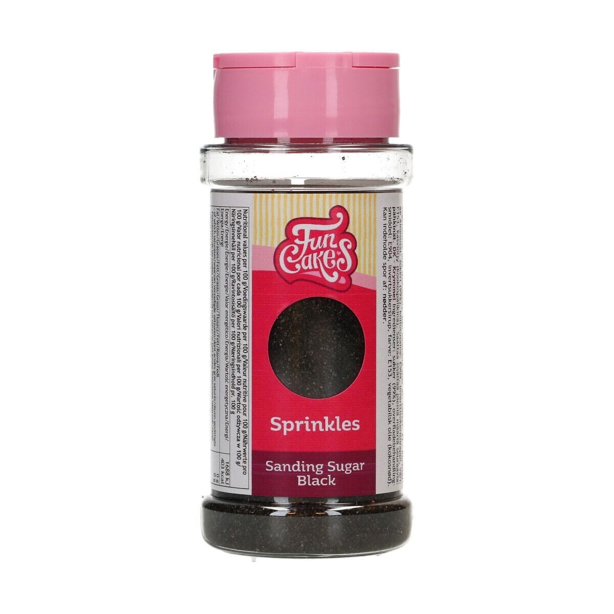 FunCakes Sanding Sugar 80g -BLACK - Λεπτή χρωματιστή Ζάχαρη - Μαύρη
