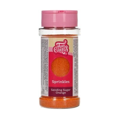 FunCakes Sanding Sugar 80g -ORANGE - Λεπτή χρωματιστή Ζάχαρη - Πορτοκαλί