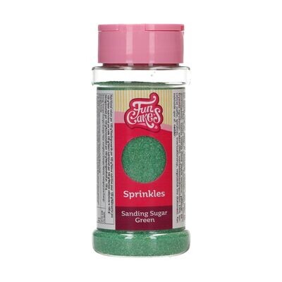 FunCakes Sanding Sugar 80g -GREEN - Λεπτή χρωματιστή Ζάχαρη - Πράσινη
