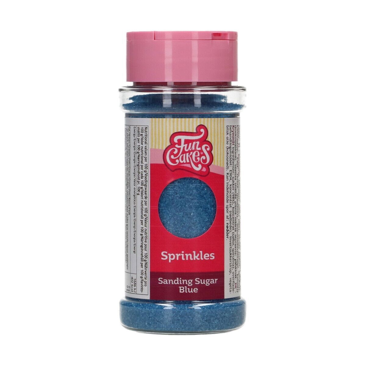 FunCakes Sanding Sugar 80g -BLUE - Λεπτή χρωματιστή Ζάχαρη - Μπλε