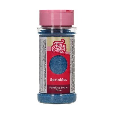 FunCakes Sanding Sugar 80g -BLUE - Λεπτή χρωματιστή Ζάχαρη - Μπλε
