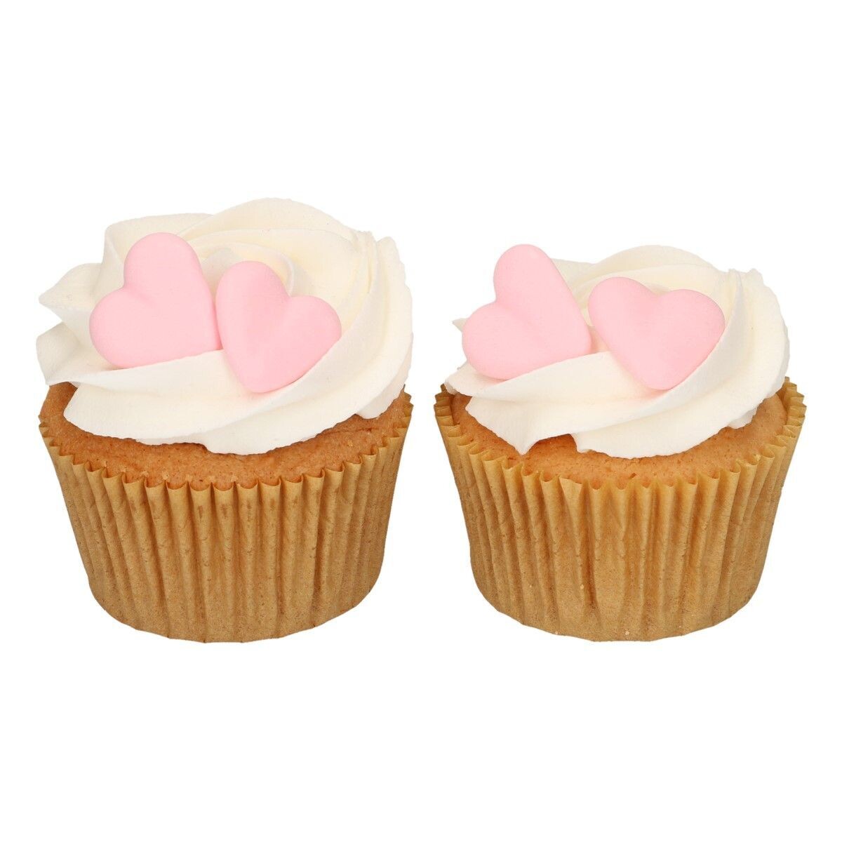 FunCakes Sugar Decorations -PINK HEARTS 8τμχ - Βρώσιμα Διακοσμητικά Ζαχαρωτά Ροζ Καρδιές