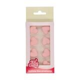 FunCakes Sugar Decorations -PINK HEARTS 8τμχ - Βρώσιμα Διακοσμητικά Ζαχαρωτά Ροζ Καρδιές