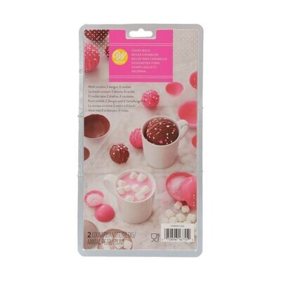 Wilton Candy Mould -3D VALENTINE CHOCO BOMBS - Πλαστικό Καλούπι για σοκολατένιες σφαίρες