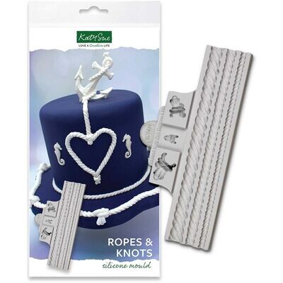 Katy Sue Silicone Mould -ROPES &amp; KNOTS -Καλούπι Σιλικόνης Σκοινιά και Κόμποι