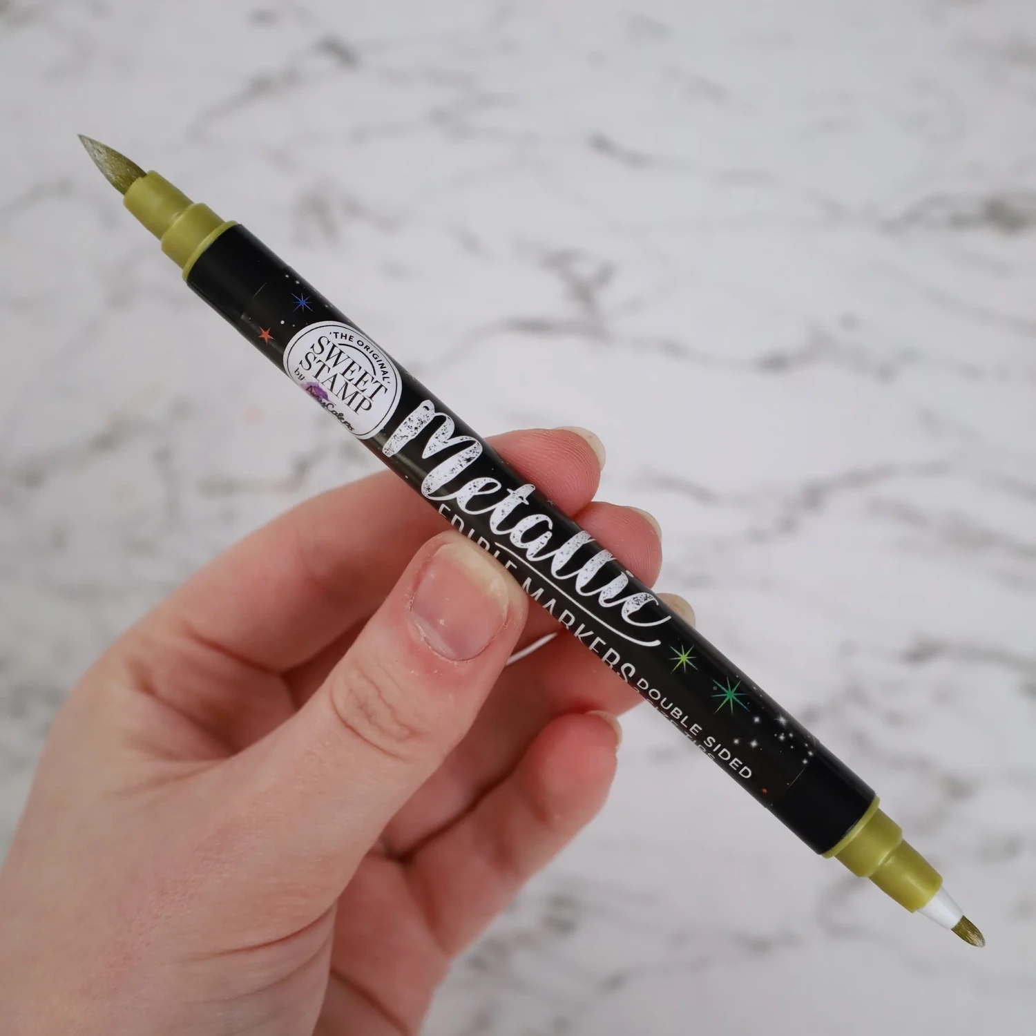 Sweet Stamp Edible Pen -METALLIC GOLD -Βρώσιμος Μαρκαδόρος σε Μεταλλικό Χρυσό με 2 άκρες