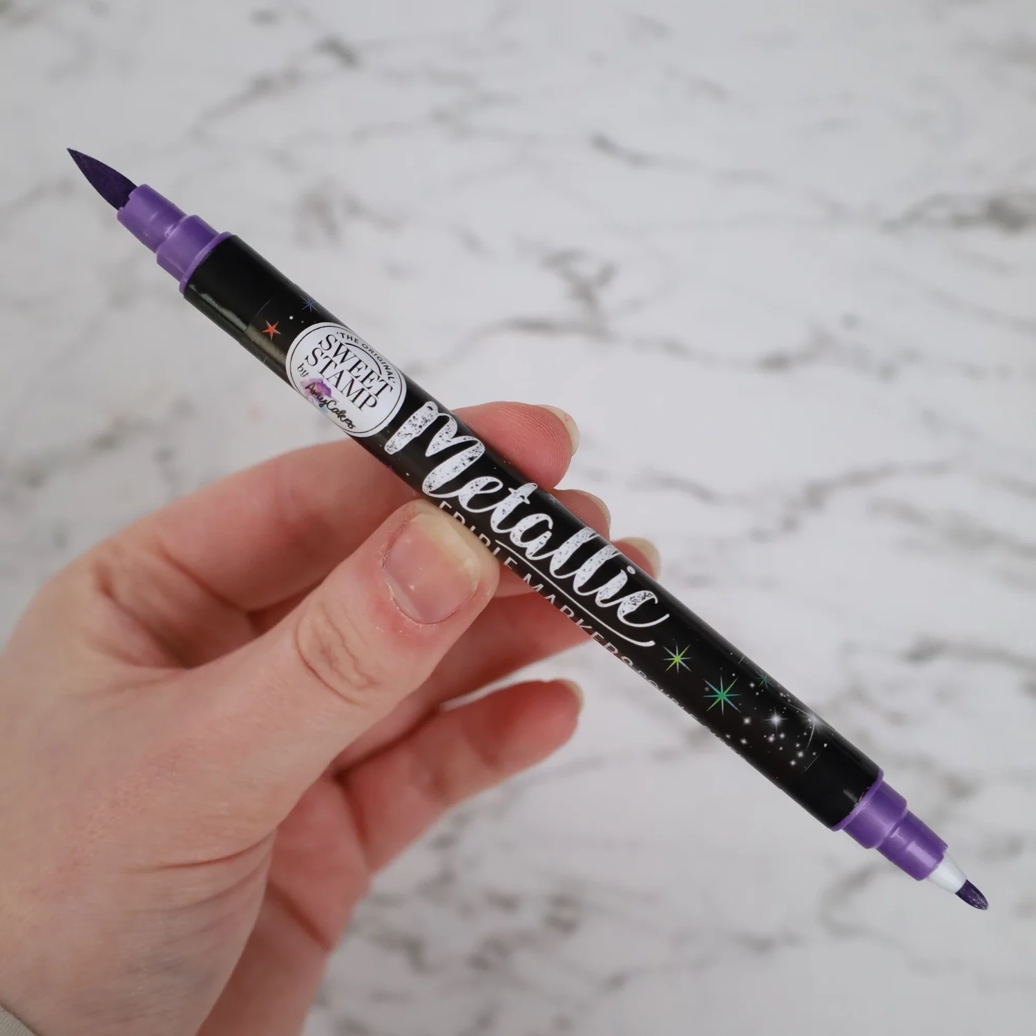 Sweet Stamp Edible Pen -METALLIC PURPLE -Βρώσιμος Μαρκαδόρος σε Μεταλλικό Μωβ με 2 άκρες