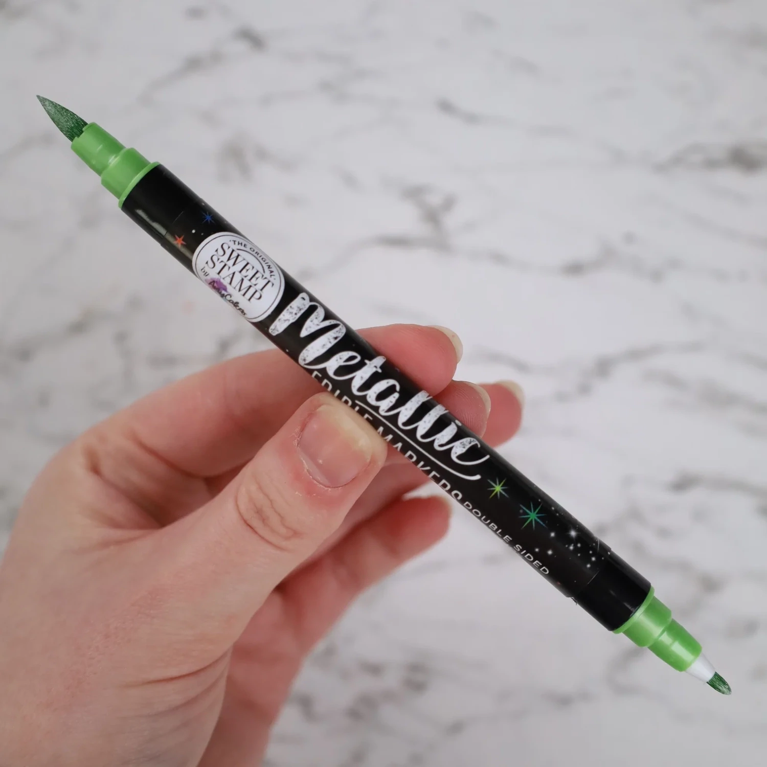 Sweet Stamp Edible Pen -METALLIC GREEN-Βρώσιμος Μαρκαδόρος σε Μεταλλικό Πράσινο με 2 άκρες