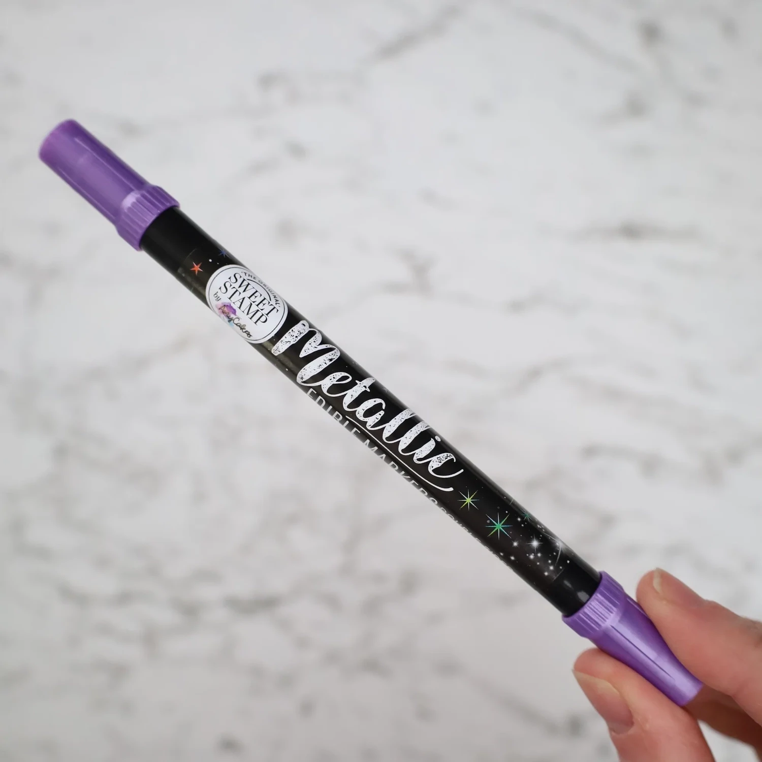 Sweet Stamp Edible Pen -METALLIC PURPLE -Βρώσιμος Μαρκαδόρος σε Μεταλλικό Μωβ με 2 άκρες