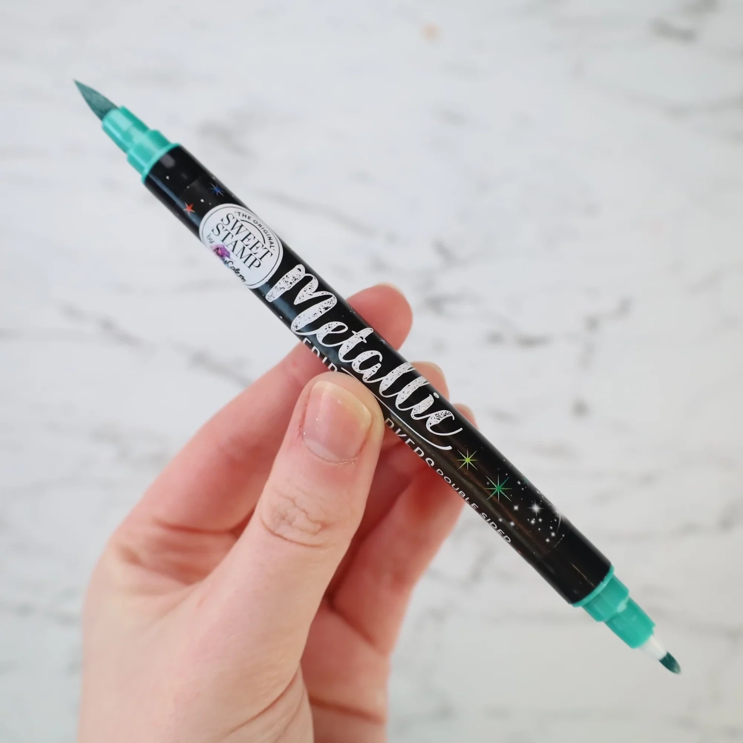 Sweet Stamp Edible Pen -METALLIC TEAL-Βρώσιμος Μαρκαδόρος σε Μεταλλικό Τυρκουάζ με 2 άκρες