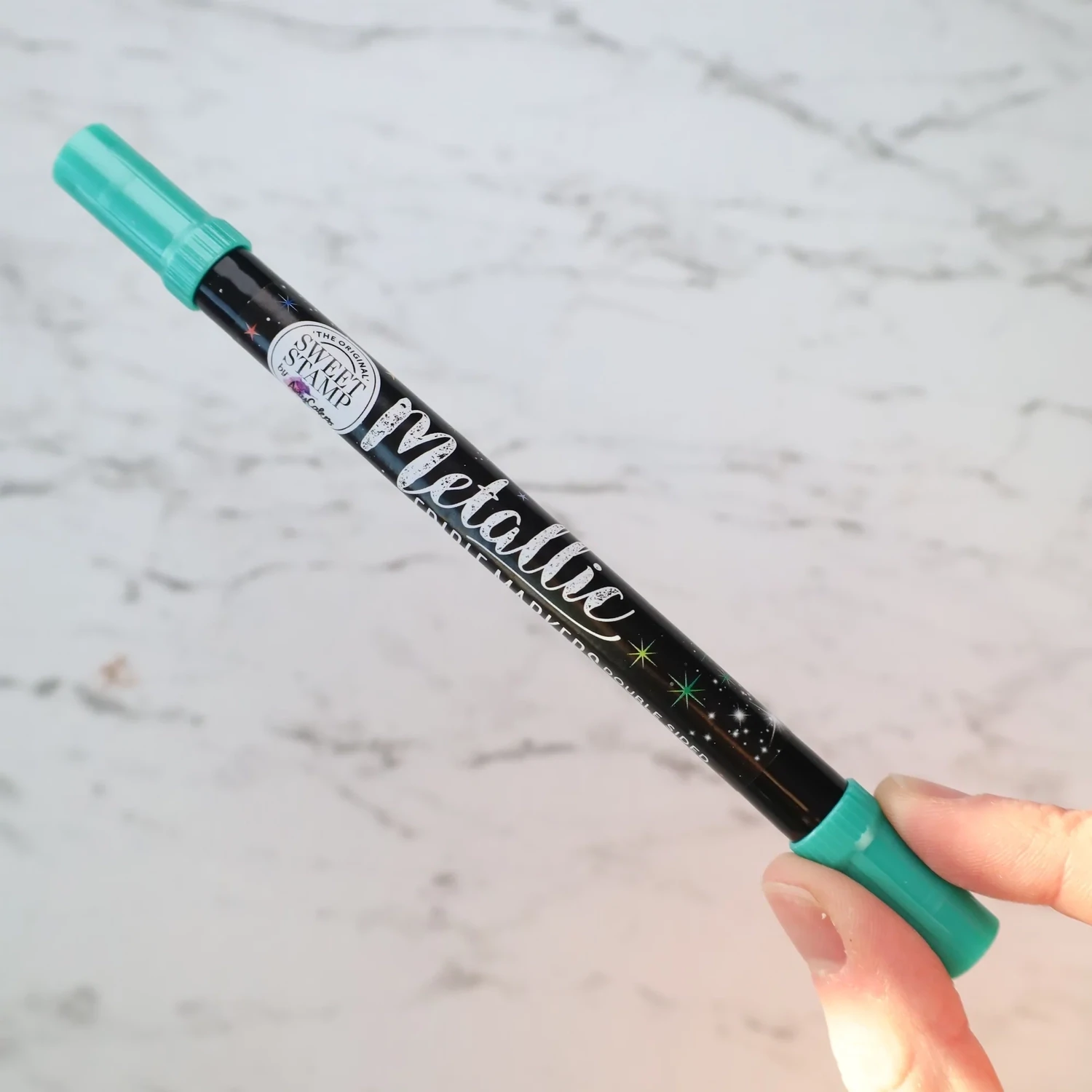 Sweet Stamp Edible Pen -METALLIC TEAL-Βρώσιμος Μαρκαδόρος σε Μεταλλικό Τυρκουάζ με 2 άκρες